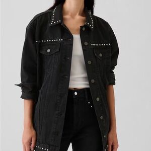 GAP Studded Oversized Icon Denim Jacket